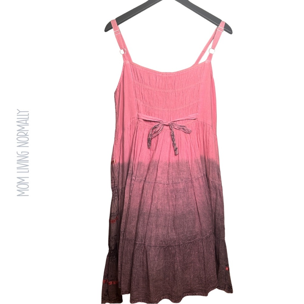Advance Pink and Brown Ombre Midi Dress